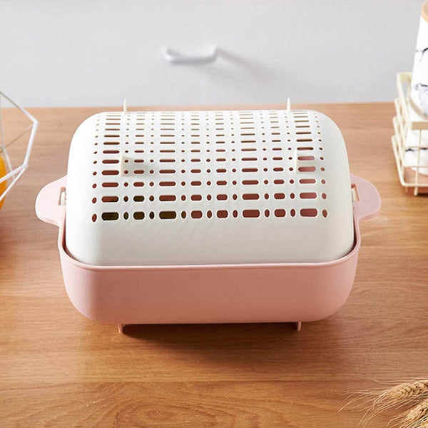 Multifunctional BPA Free Double Layered Plastic Rotatable Strainer Basket (Multicolor) - dailyneed.life