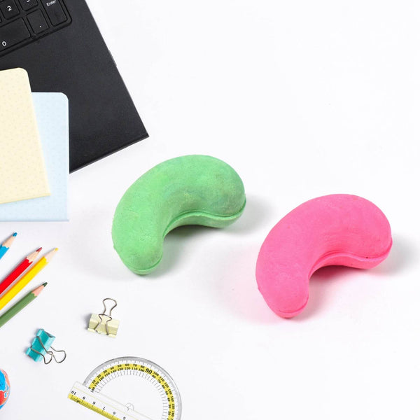 Cashew Nut Eraser Rubber Erasers (1 Pc / Mix Colour & Design) - dailyneed.life