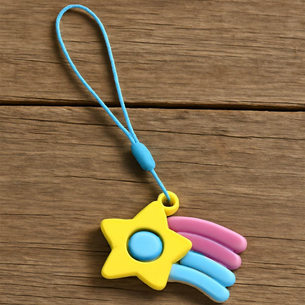 Stress Relief Silicone Push Fidget Toy Keychain for Kids (1 Pc) - dailyneed.life