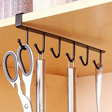 Metal Multifunctional Cabinet Storage Organize 6 Hook Rack For Hanging (1 Pc / Big) - dailyneed.life