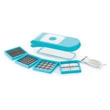 Ganesh 7 in 1 Plastic Vegetable Dicer, Blue - dailyneed.life