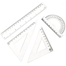 Plastic Geometry Set, Triangle Ruler Protractor Straight Ruler (4 Pcs Set) - dailyneed.life