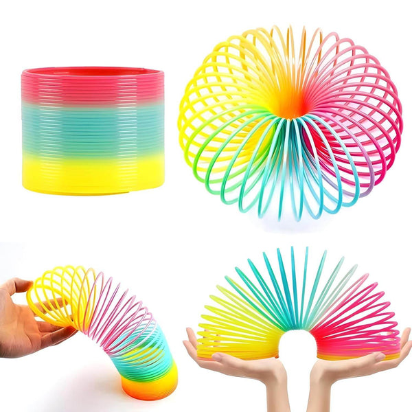 Rainbow Slinky Spring Toy – Compact, Portable Fun Toy for Kids & Adults, Great for Birthdays (1 Pc) - dailyneed.life