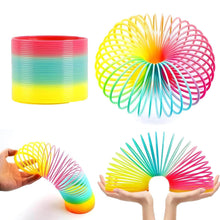 Rainbow Slinky Spring Toy – Compact, Portable Fun Toy for Kids & Adults, Great for Birthdays (1 Pc) - dailyneed.life