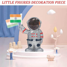 Solar Power Astronaut Ornament Moving Hand with Indian Flag (1 Pc) - dailyneed.life