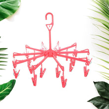 Plastic Foldable Underwear Hanging Dryer Clothes Clips Hanger Drying Rack, Clothes Hangers with 16 Clips, Clip Hanger Drip Hanger for Drying Underwear, Baby Clothes, Socks, Bras, Towel, Cloth Diapers, Gloves - dailyneed.life