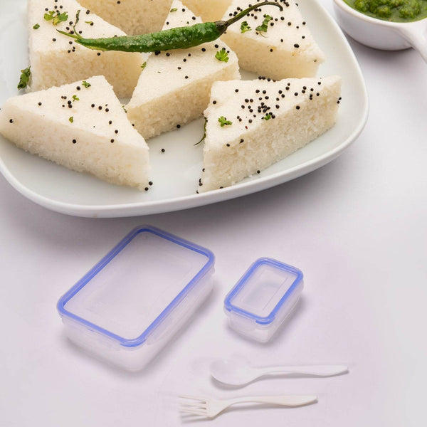 Multipurpose Air Tight 4 Side Lock Food Grade Lunch Box With Small Square Container - dailyneed.life