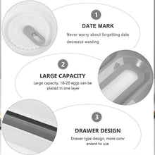Egg Storage Box Plastic Egg Drawer Fridge Egg Organizer Egg Keeper Refrigerator Egg Drawer Plastic Egg Carton Covered Egg Holder Pantry Egg Bin Household Egg Tray (1 Pc) - dailyneed.life