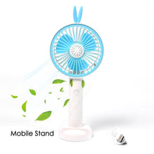Mini Portable Hand Fan USB Rechargeable Fan With Led Light Fan for Indoor and Outdoor Use by Women and Men Table Standing Stand Included (Battery Not Include) - dailyneed.life