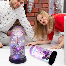 LED Light-Up Eternal Rose with Butterfly in Transparent Dome (1 Pc / Battery not Included) - dailyneed.life