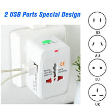 All-in-One Universal Worldwide Travelling AC Adaptor Plug (AU / UK / US / EU) International Power Charger Electric USB Power Plug Socket Adapter Converter (1 Pc) - dailyneed.life