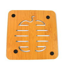 Square Bamboo Wood Table Place mat Hot Pot Cup Mat Tea Coaster(14×14 Cm / 1 Pc) - dailyneed.life