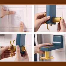 360 Degree Rotating Self Adhesive Plastic Wall Hook Hanger; Multifunctional Hanger with 6 Heavy Duty Claw Hooks - dailyneed.life