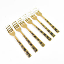 Stainless Steel Premium Fork Traditional Design Tablewar (6 Pcs Set / Golden) - dailyneed.life