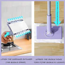 Automatic Cloth Changing Mini Mop with Push Pull Cloth Changing Handle (1 Pc) - dailyneed.life