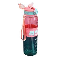 Plastic Water Bottle With Strap and Straw (1000 ML) - dailyneed.life