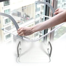 Metal Steel Folding Drying Rack for Clothes Balcony Laundry Hanger for Small Clothes Drying Hanger Metal Clothes Drying Stand, Socks and Plant Storage Holder Outdoor / Indoor Clothes-Towel Drying Rack Hanging on The Door Bathroom - dailyneed.life