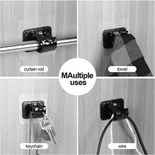 Heavy-Duty Wall-Mount Clip with Transparent Adhesive Base (2 Pc) - dailyneed.life