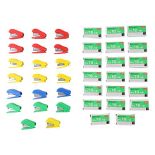 Mini Stapler Set with Staples – Assorted Colors | No.10 Staplers with Pins (20 pcs Set) - dailyneed.life