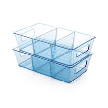 Plastic Refrigerator Organizer Bins, Set Of 2 Stackable Fridge Organizers with Handle, Clear Organizing Food Fruit Vegetables Pantry Storage Bins for Freezer kitchen Cabinet Organization and Storage (2 Pcs Set Mix Color) - dailyneed.life