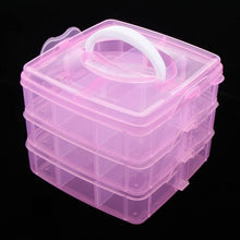 Versatile 18-Grid 3-Layer Transparent Plastic Organizer Box with Adjustable Dividers for Jewelry & Fishing Hooks - dailyneed.life