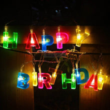Decoratives Plastic Happy Birthday 13 LED Letter Battery Operated String Lights, Outdoor String Lights (Multicolour) - dailyneed.life