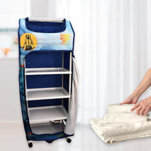 Multi Purpose Foldable Baby Wardrobe / Toy Box 5 Shelves Cartoon Printed - dailyneed.life