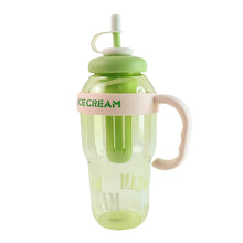 Approx 1300ML Large Capacity Cute Ice Cream Themed Water Bottle with Handle, Straw & Fruit Infuser – Leakproof Sipper for Kids & Adults - dailyneed.life