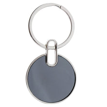 Sleek Black Round Metal Keychain (1 Pc) - dailyneed.life