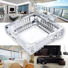 Square Glass Misti Crystal Quality Cigar Cigarette Ashtray Round Tabletop for Home Office Indoor Outdoor Home Decor - dailyneed.life