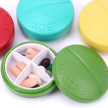 Portable Round Shape 4 Compartments Pill Box (1 Pc / With Brown Box) - dailyneed.life