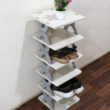 Smart 6-Layer Shoe Rack – Foldable, Collapsible & Heavy-Duty Plastic Stand for Home Entryway Storage Organizer (Mix Color) - dailyneed.life
