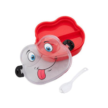Double Layer Froggy Shape Lunch Box with Spoon (1 Pc / Mix Color) - dailyneed.life