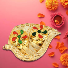 Leaf Shape Special Puja Thali (1 Pc / Mix Design) - dailyneed.life