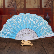 Hand Folding Fan, Chinese Vintage Style Handheld Fan with Fabric Sleeve - dailyneed.life