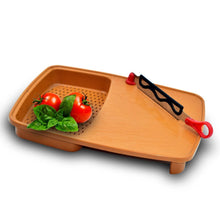 Thick Plastic Kitchen Chopping Cutting Slicing Tray with Holder - dailyneed.life