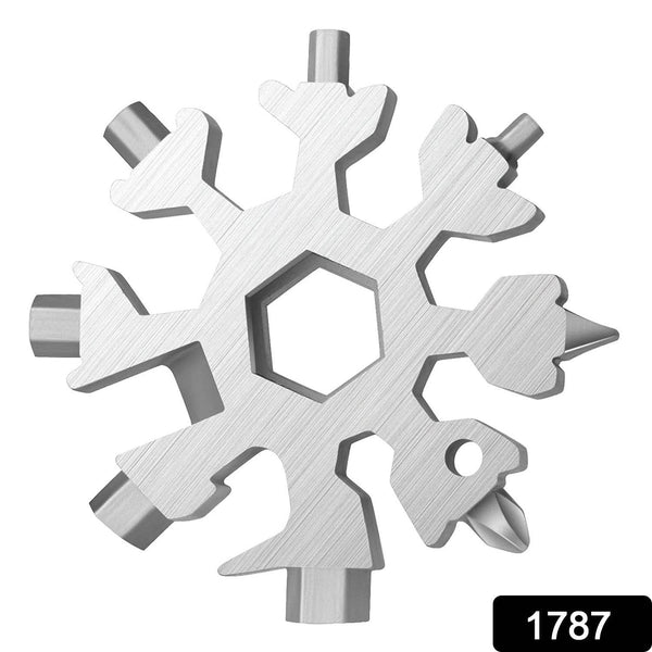 Durable & Portable 18 in 1 Snowflake Multi-Tool, Snowflake Bottle Opener Flat Phillips Screwdriver Kit Wrench - dailyneed.life