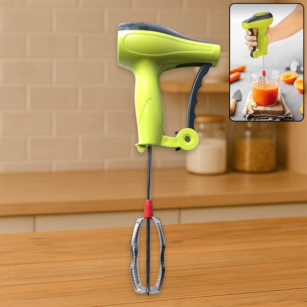Power Free Manual Hand Blender with Stainless Steel Blades, Milk Lassi Maker, Egg Beater Mixer Rawai - dailyneed.life