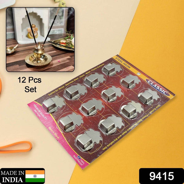 Stainless Steel Agarbatti Stand (12 Pack): Self-Adhesive, Wall Mounted - dailyneed.life