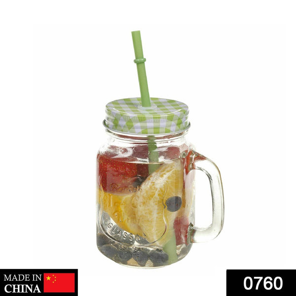 Drinking Cup / Glass / Mug Mason Jar with Handle & Straw - dailyneed.life