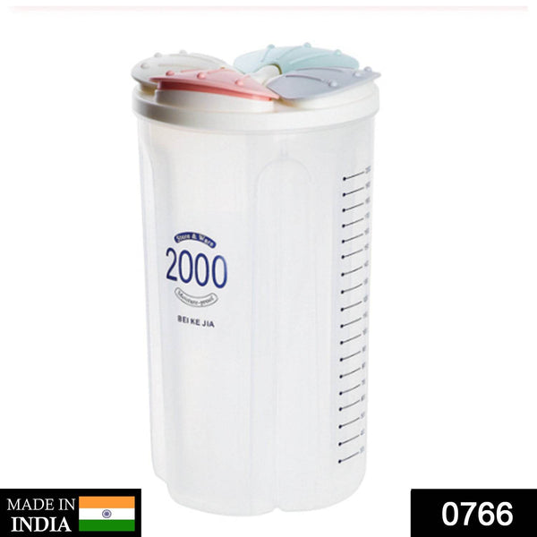 Kitchen Storage - Transparent Sealed Cans / Jars / Storage Box 4 Section - dailyneed.life
