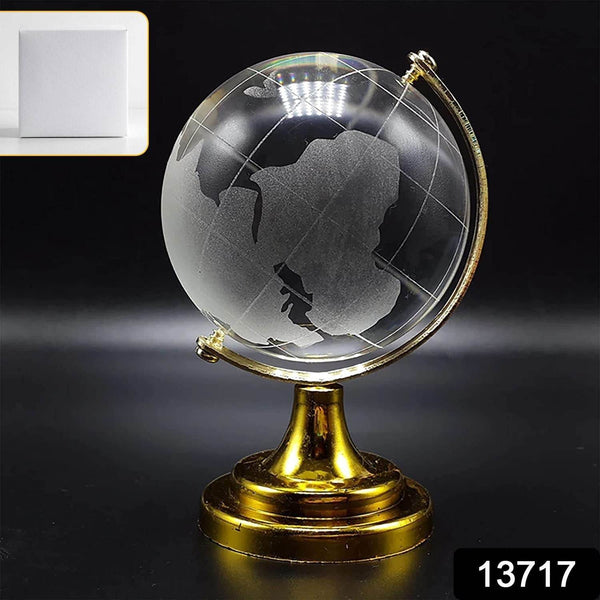 Crystal Globe / World Map 50 mm with Golden Stand (1 Pc) - dailyneed.life