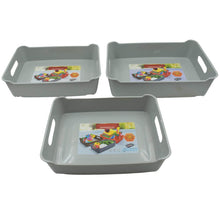 Multipurpose Organising & Storage Plastic Tray, Fruit & Vegetable/ Multi Purpose Tray, Organizer for Kitchen, Countertop, Cabinet, Bathroom Plastic Storage Basket For Store Fruits, Vegetables, Magazines, Cosmetics, Stationary Set of 3 - dailyneed.life