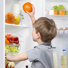 Plastic Refrigerator Organizer Bins, Set Of 2 Stackable Fridge Organizers with Handle, Clear Organizing Food Fruit Vegetables Pantry Storage Bins for Freezer kitchen Cabinet Organization and Storage (2 Pcs Set Mix Color) - dailyneed.life