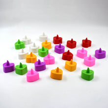 Heart Shape Battery Operated Tea Light LED Candles, for Decoration Use, Diwali (24 Pc Set) - dailyneed.life