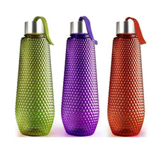 Plastic Fridge Water Bottle Set With Steel Finish Cap (3 Pieces 1 litre) - dailyneed.life