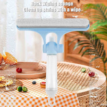 4 in 1 Multifunctional Glass Scraper, Window Glass Wiper with Watering Can, Silicon Cleaning Squeegee with Two Brush Heads, Practical Squeegee for Shower Doors, Windows, Tiles and Car Glass - dailyneed.life