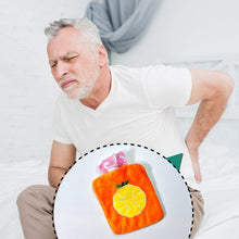 Orange small Hot Water Bag with Cover for Pain Relief, Neck, Shoulder Pain and Hand, Feet Warmer, Menstrual Cramps. - dailyneed.life