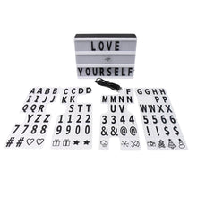 Black Mini A6 Magnetic Cinematic Light Box with 82 Characters and 10 Emojis (1 Set) - dailyneed.life