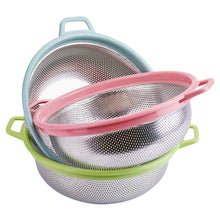 Stainless Steel Colander with Handle - Large Metal Mesh Basket Strainer (1 pc) - dailyneed.life